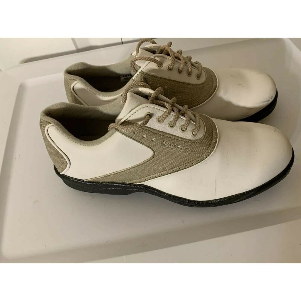 FootJoy Greenjoys Oxfords Saddle Soft Spike Flexzone Golf Shoes 48401 Size 9M‎